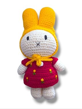 Miffy Tulip Dress by Just Dutch - Red with Yellow Hat